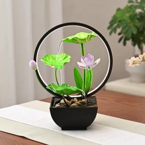 Sacesr USB-Powered Desktop Attracting Wealth Ornament Circulating Water Creative Luxury Ornament Living Room Office Home Decoration Q3P9R