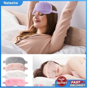 Sleeping Eye Mask Sleeping Blindfold Soft Plush Masks Imitation Rabbit Hair Stitching Comfortable Shading Eye Student Sleep Mask