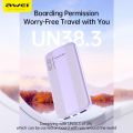 CCC Awei P53K High-capacity power bank 10000mah compact ultra-thin ultra-light power bank 2 charging ports in 2 charging port good quality high-end battery core included 3C Battery Can be taken on the plane. 