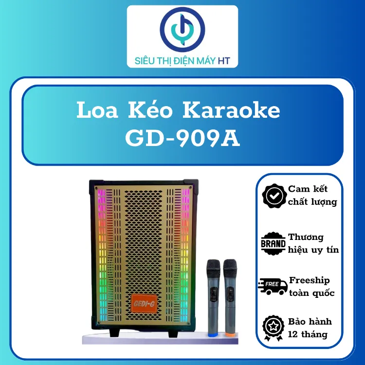 Loa Bluetooth, loa Kéo, loa Karaoke Geid-G GD-909A - Bass 20 ...