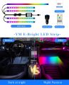 YM E-Brightt 5 in 1 Car Interior Led Light Kit，Dreamcolor Acrylic Neon Interior Car LED Strip Lights，Dash Footwell Multicolor with Music Sync Mode and DIY Mode. 