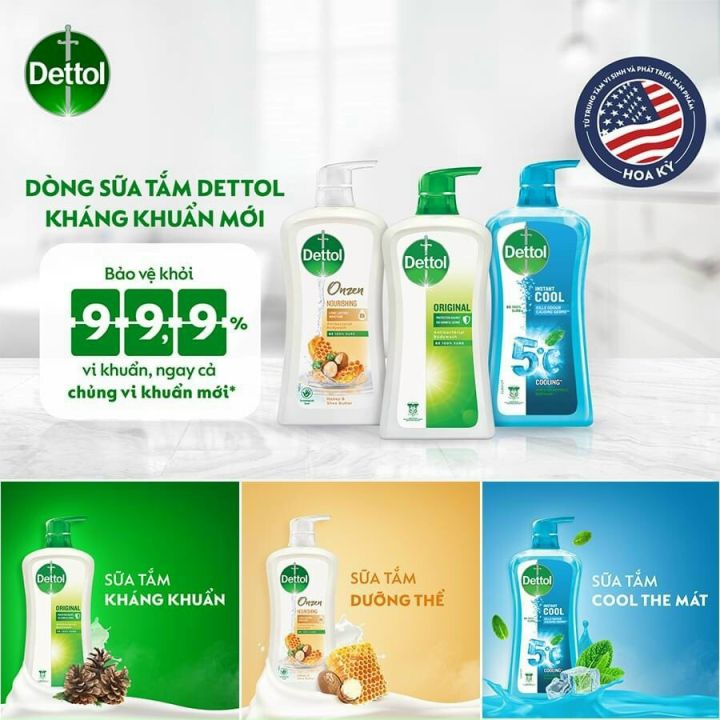 Sữa tắm Dettol giúp làm sạch dịu nhẹ và bảo vệ bạn khỏi 99% vi khuẩn ...