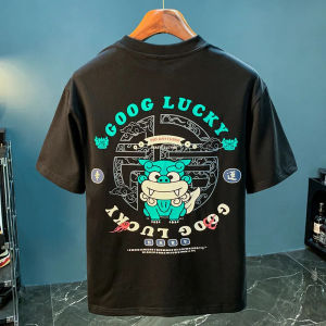 2025 New Mens Short Sleeve Round Neck T-Shirt White Blouse Loose Printed Elegant Shirt New Fashion Summer OEM