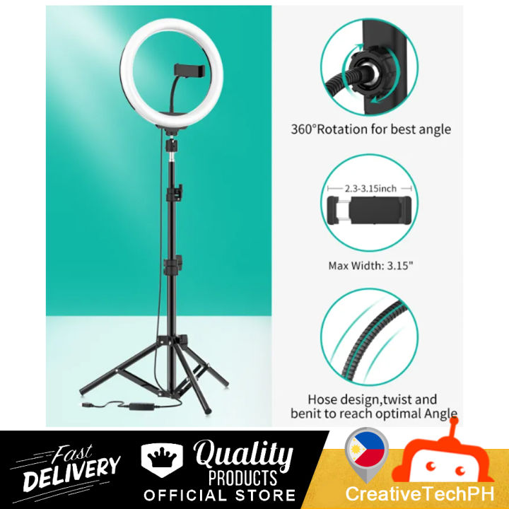 10”/26CM Selfie LED Ring Light Tripod Photo Studio Photography