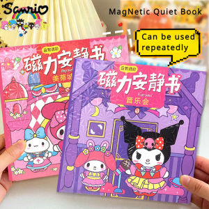 Sanrio Magnetic Quiet Book My Melody Kuromi Cinnamoroll Magnetic Attraction Book Cute Cartoon Magnet Busy Book Free Cutting Handmade Anime Toy Childrens Birthday Gift
