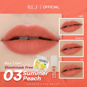 B.U.T Soft Matte Lip Cream Ceramide Vitamin C Anti UV Transferproof Lipcream BUT Summer Peach