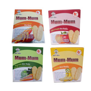 Mum-Mum - All Natural Rice Biscuits for Kids - American nd - Banana - Apple - Vegetables Snack