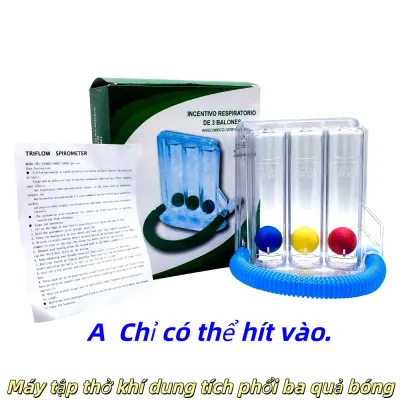 ❤️ Máy tập thở có thể thổi có thể hút ba quả bóng Dung tích phổi Đào tạo chức năng phổi Tập luyện thở