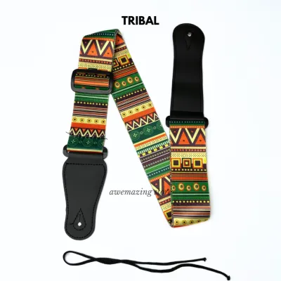 Tali Strap Gitar Akustik Elektrik Bass Panjang Premium / Guitar Strap Adjustable