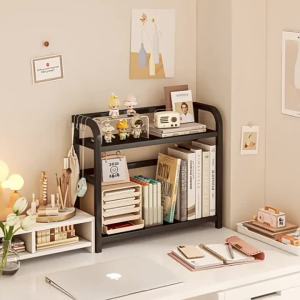 Desk Shelf Bookcases Shelf Table Top Shelf Rack Office and student dormitory book and cosmetics iron storage rack Desk Shelf Bookcases Shelf