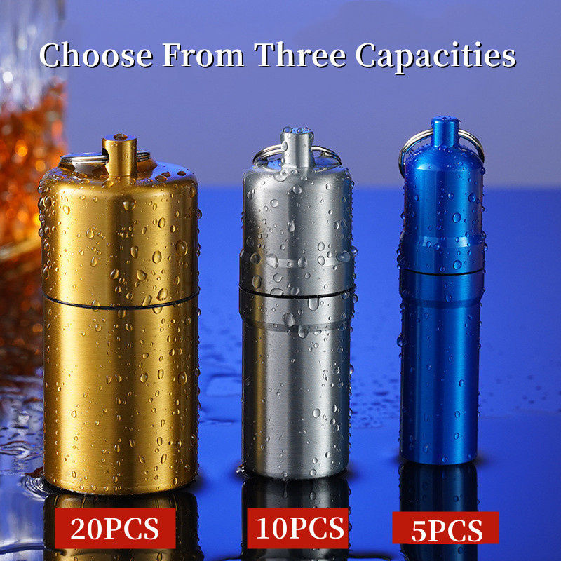 Portable Pocket Cigarette Case Storage Box Holds 5/10/20 Pcs Cigarettes With Built-in Mini Ashtray Smoking Accessory
_voghion.com