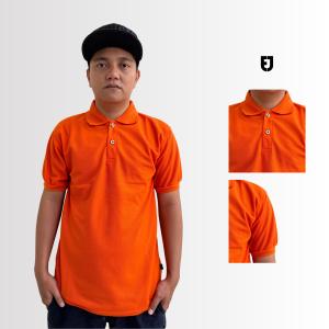 Polo Polos Hitam Dewasa Lengan Pendek