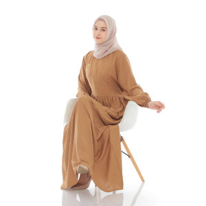 Dzellia (Daisy) in Mocca - baju gamis/ Gamis terbaru 2024/Gamis terbaru 2024