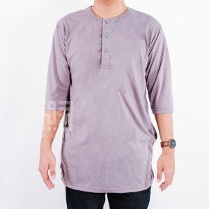 Koko Kurta Pakistan Bahan Kaos Lengan 3/4 Muslim Fashion Modern