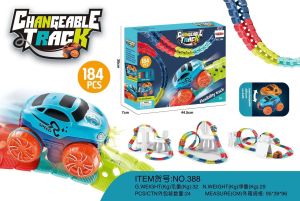 Versatile flexible assembly track New anti-gravity track car model Non-decelerating soft rubber track roller coaster