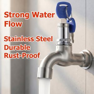 Premium SUS304 Lockable Faucet | Anti-Theft Water Tap with 2 Keys | BTO & HDB Outdoor Garden