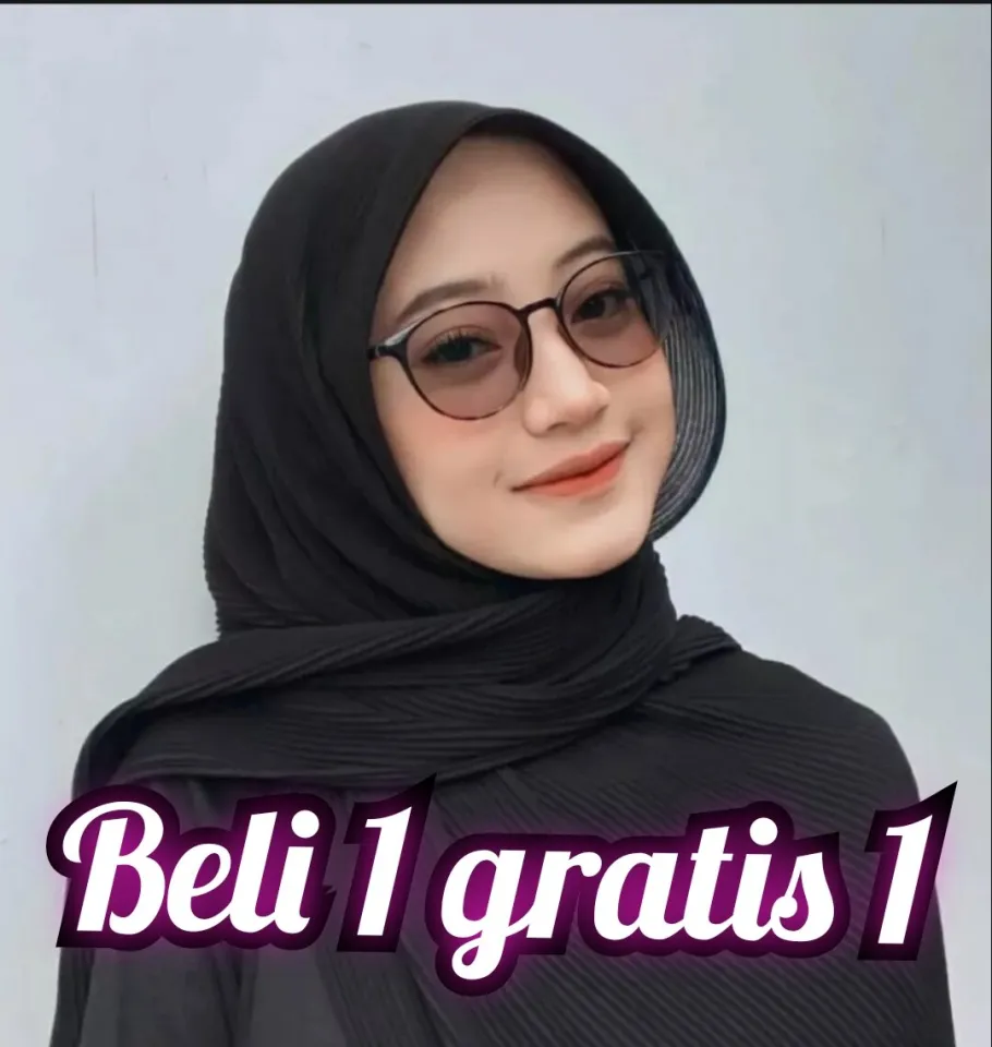 promosi jilbab hitam berlipat