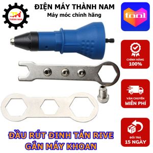 Đầu rút đinh tán Đài Loan gắn máy khoan - Đầu rút đinh rive tiện dụng