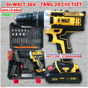 Máy khoan 36v tặng bộ phụ kiện 24 chi tiết 25 cấp trượt kiểu 2022