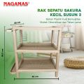 NAGAMAS Rak Sepatu Premium Sakura Kecil Susun 3 / Rak Sepatu 3 Susun / Rak Susun Serbaguna. 