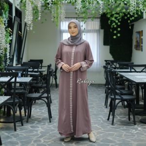 Abaya Bordir Jumbo L XL XXL 3XL 4XL Muat Sampai BB 120Kg Paling Laris LD 100 110 120 130 140