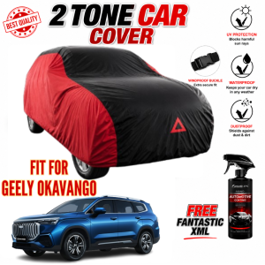 2Tone Heavy Duty Car Cover for Geely Okavango Waterproof UV Protection Outdoor Cover with FANTASTIC XML