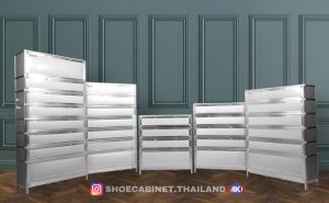 ⭐️PREMIUM⭐️ตู้รองเท้ากันแดด ตู้รองเท้ากันน้ำ ตู้รองเท้ากันปลวก ตู้รองเท้าอลูมิเนียม✅พร้อมส่ง ของแท้ ประกัน 10 ปี✅👍🏻บ้านและสวน REVIEW💯หรูหราใบเดียวจบ วัสดุดีที่สุดในท้องตลาด ตู้รองเท้าอลูมิเนียม ชั้นวางรองเท้า ตู้รองเท้า SHOECABINET.THAILAND by MKF