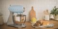 SMEG Stand Mixer SMF02PBUK - Pastel Blue (4.8L/800w) Direct Drive Motor Aluminum Elegant Stylish Quality Design Fancy. 