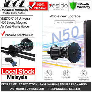 YESIDO C154 360 Rotation N50 Strong Magnet Innovative Adjustable Clip for Any Air Vent Car Mount Phone Holder