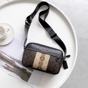 กระเป๋าสะพายข้างผู้ชายแฟชั่นใหม่ทุกคู่กระเป๋ากล้องกระเป๋าหน้าอกกระเป๋าซิป69333ขนาด: 23*15*6ซม