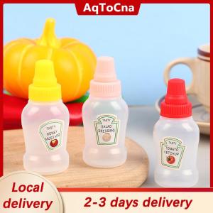 [COD] AqToCna Ship within 24 hours 1 4Pcs Mini Cute Tomato Ketchup Bottle Portable Small Sauce Container Salad Dressing Container Pantry Containers For Bento Box