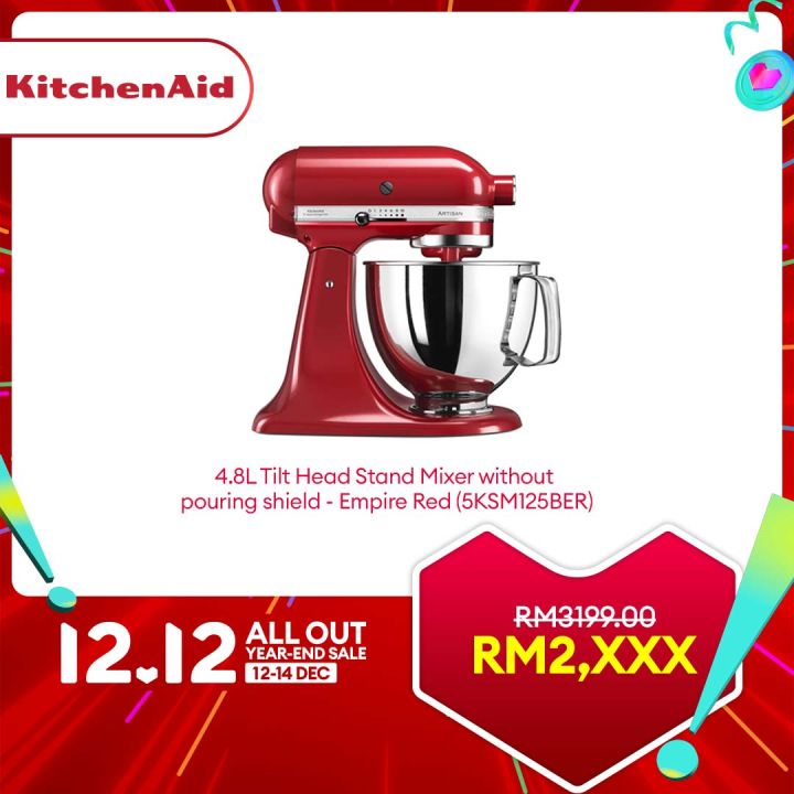 KitchenAid Artisan 4.8L TiltHead Stand Mixer (5KSM125) Lazada