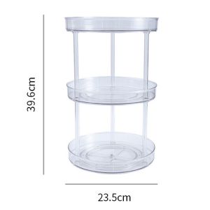 360° Rotating Transparent Spice Perfume Seasoning Condiments Bottle Storage Organizer Rack Shelf TH