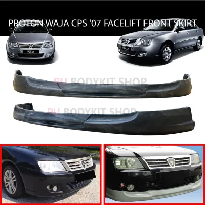 PROTON WAJA FOR CPS BUMPER 07 FACELIFT FRONT SKIRT MATERIAL PU GETAH /FIBER SKIRT