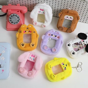 Cartoon Animal Shaped Cover Photocard Holder Practical Sleeve Bus Organized for Everyday Use