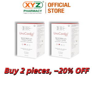 WHC UnoCardio X2 95% Triglyceride Omega‑3 1150mg 60 Softgels Heart Blood Vessel Support Regulate Lipids Stabilize Blood Pressure Memory Skin Hair Kidney Eye Joint Care Mood Anti‑Inflammatory Supplement