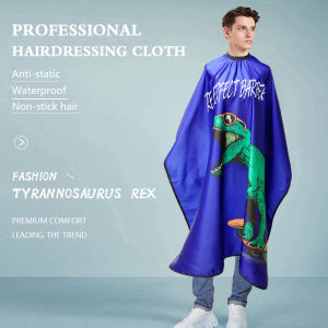 Barbertop khủng long họa tiết hoạt hình trẻ em làm tóc CAPE cắt tóc vải Salon không thấm nước thợ cắt tóc Tạp dề trẻ em nhuộm tóc dụng cụ tạo kiểu
