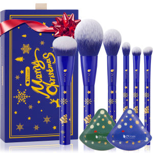 DUcare Makeup Brushes 6PCS Professional Makeup Brush Set with Powder Puff Christmas Gift Foundation Brush Powder Brush Eyeshadow Brush Contour Brush