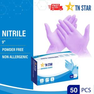 TN STAR Nitrile Gloves Powder-Free-Lavender-READY STOCK-by box-50pcs/100pcs