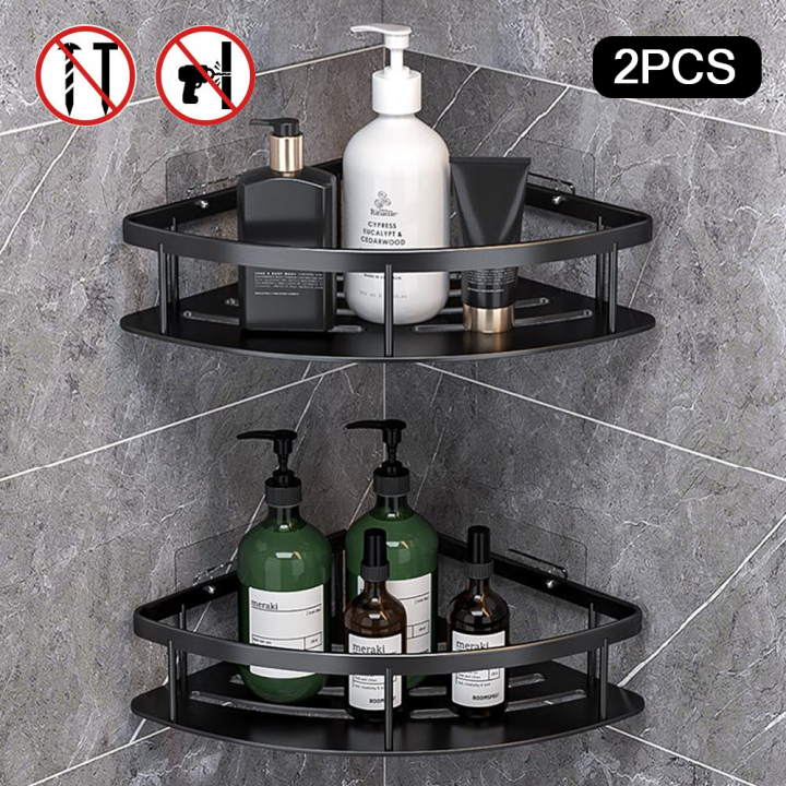 Tiered Shower Rack Plastic Shelving Unit Shower Caddy Bathroom Corner
