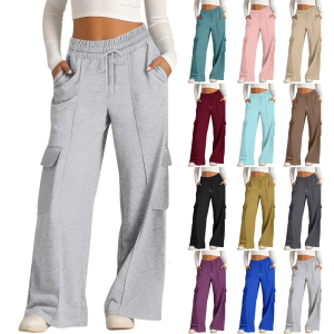 Sweatpants phụ nữ quần baggy luyện tập tập gym hoạt động eo cao chạy bộ cho phụ nữ quần áo mùa thu