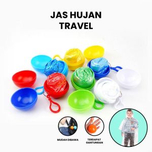 LD-C853 Jas Hujan Bola Plastik Gantung Warna Warni Anti Air / Jas hujan Konser Raincoat Travel Portable Dengan Gantungan Bola Kunci