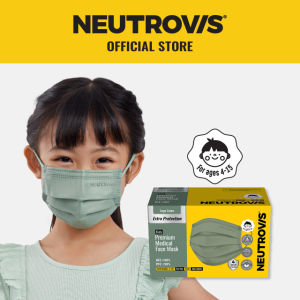 Neutrovis 4-Ply Kids Premium Medical Face Mask 50s - Sage Green (KIDS)