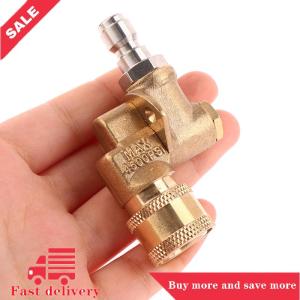 [COD] High Pressure Car Washer 1 4  Quick Connect Rotary Coupler Adjustable Adapter 5 Gears Spray Nozzles Copper Connection