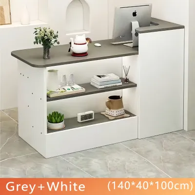 RISERO Bar Cabinet Front Desk Storage Cabinet Checkout Counter Wooden Bar Counter