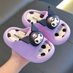 Childrens Slippers Girls Summer Cartoon Kuromi Indoor Home Soft-Soled Bathroom Non-Slip Girls My Melody Sandals Childrens Slippers Outdoor Indoor Non-Slip Soft-Soled Slippers