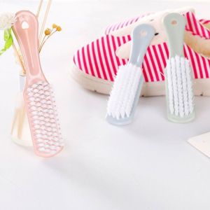 Bàn chải chà giày dép giặt quần áo siêu sạch bàn chải đa năng cán dài có móc treo tiện lợi