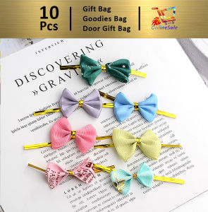 Gift Bag 10pcs Goodies Bag Door Gift Birthday Wedding Party (89)Korean Version Bow Knot Sealing Wire Baking Packaging Tie S or M Size礼物袋礼品袋购物袋