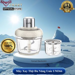 Máy Xay Thịt Đa Năng Unie UM366 400W 2 Cối Thủy Tinh Chế Độ Tự Ngắt An Toàn Hàng Chính Hãng