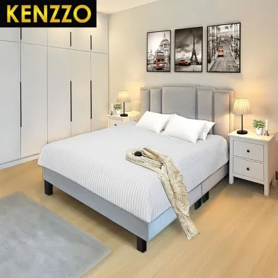 KENZZO New Sampai : E1 Grade KASHAN SET Luxury Swiss-Foundation Divan Queen Bed Frame Katil queen (Low Formaldehyde)